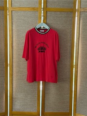 Wales Bonner Red Graphic Crewneck Tee